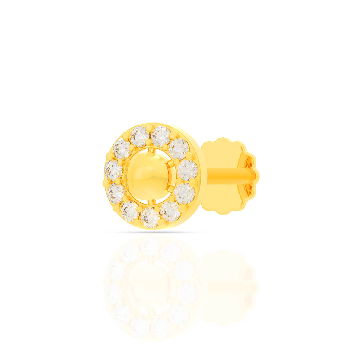 A Touch of Glamour 18K Diamond Nosepin with Free Gold Coin