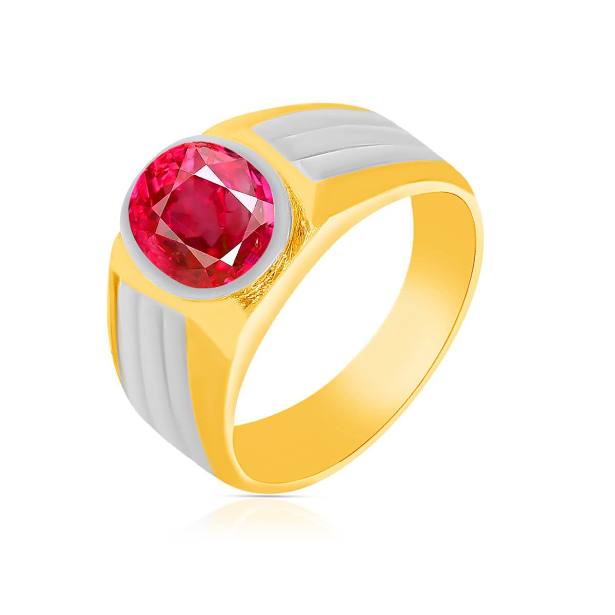 Gold Semi Precious Gemstone Ring with Free Gold Coin