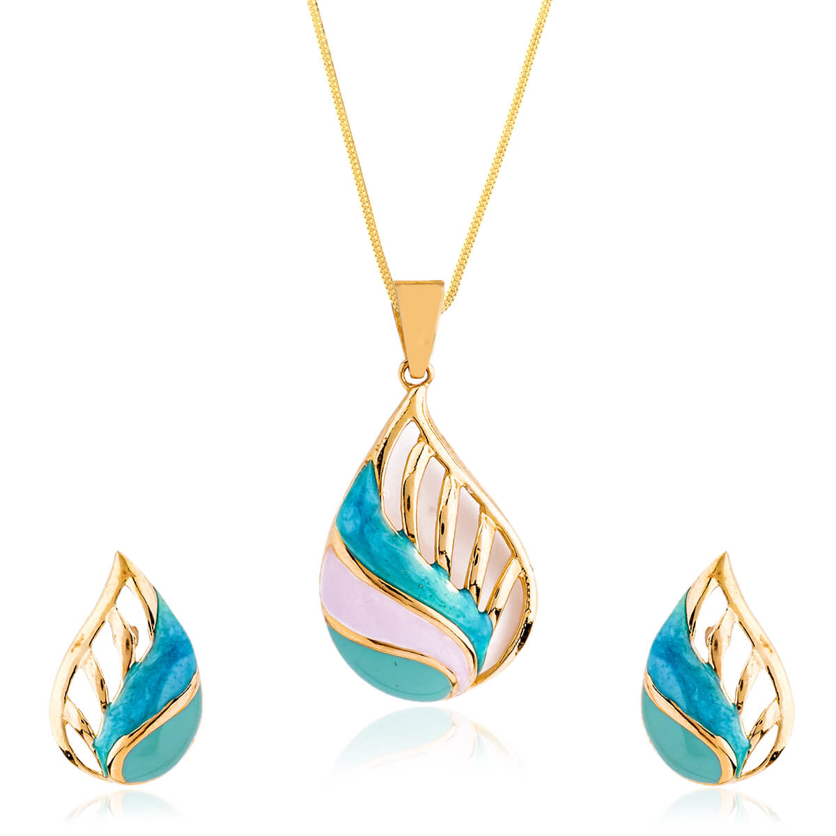 Gold Pendant Set