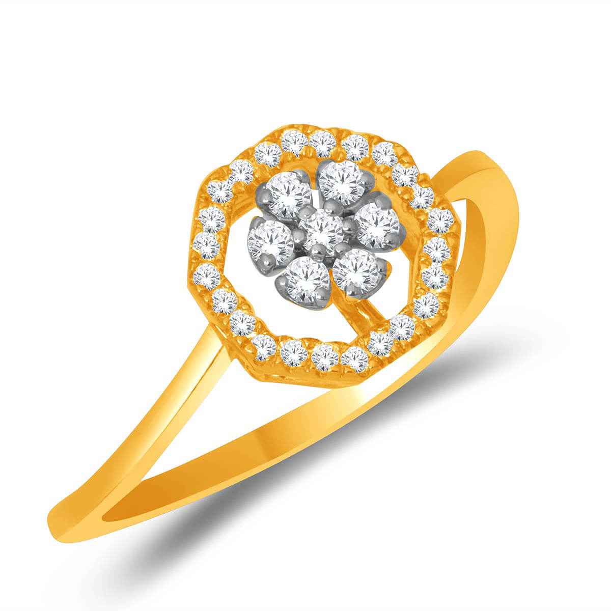 Aahana Diamond Ring with Free Gold Coin