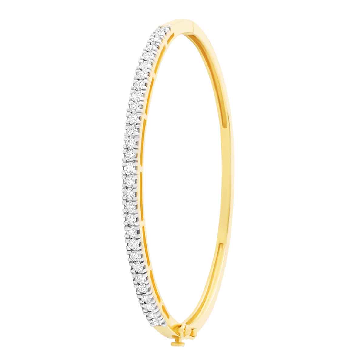 singal line Diamond Bracelet with Free Gold Coin