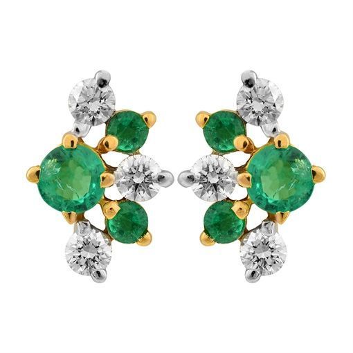 emrald diamond earring with Free Gold Coin