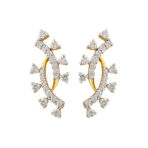 Intense Cluster Diamond Earring with Free Gold Coin