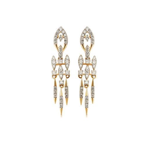 Dazzling diamond Earring with Free Gold Coin