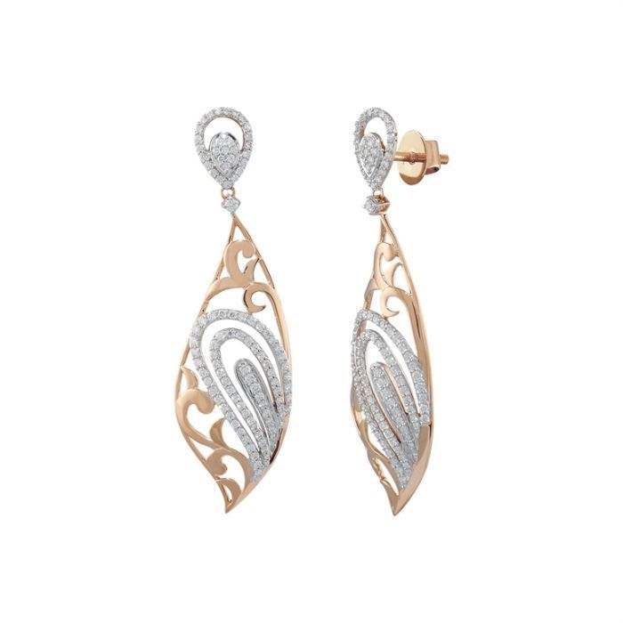 Dangling Delight Diamond Earring with Free Gold Coin