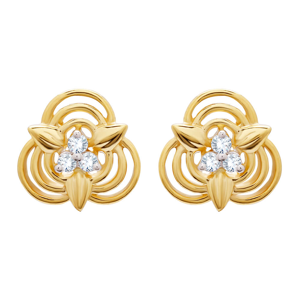 Diamond Earring with Free Gold Coin