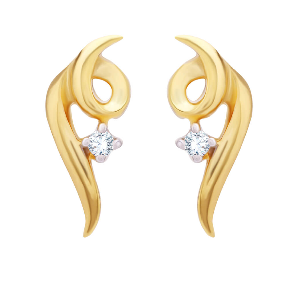 Diamond Earring with Free Gold Coin