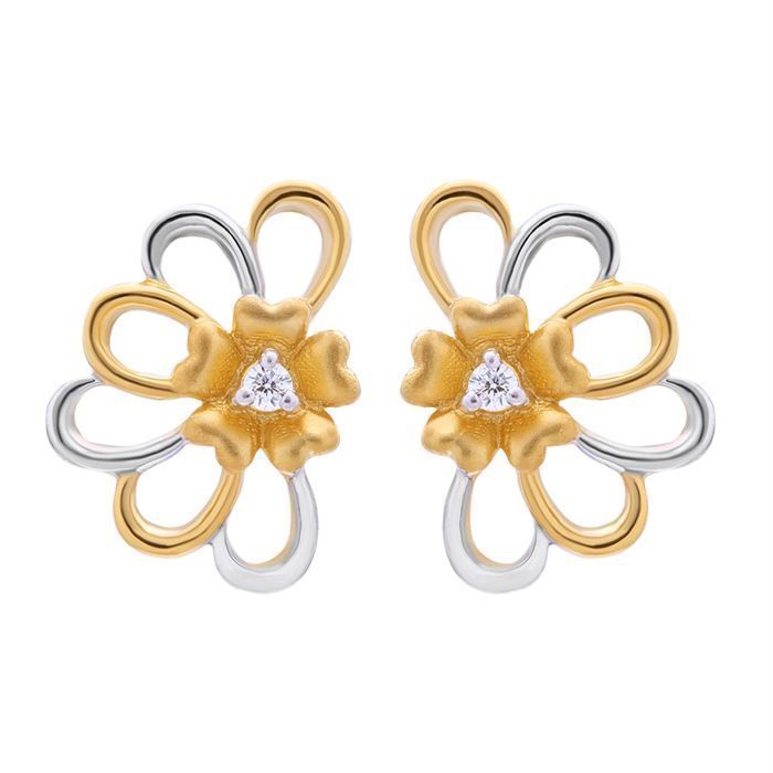 Diamond Earring with Free Gold Coin