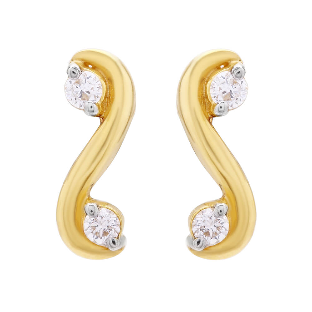 Diamond Earring with Free Gold Coin