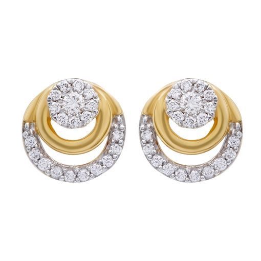 Faina Round Diamond Earring with Free Gold Coin