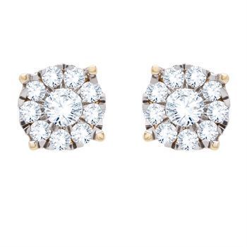 Diamond Earring with Free Gold Coin