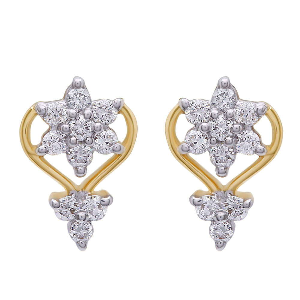 Diamond Earring with Free Gold Coin