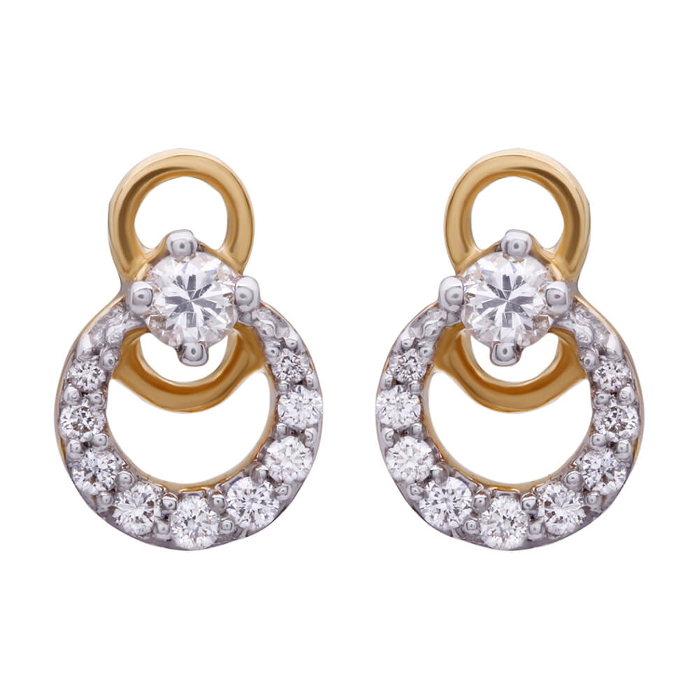 Diamond Earring with Free Gold Coin