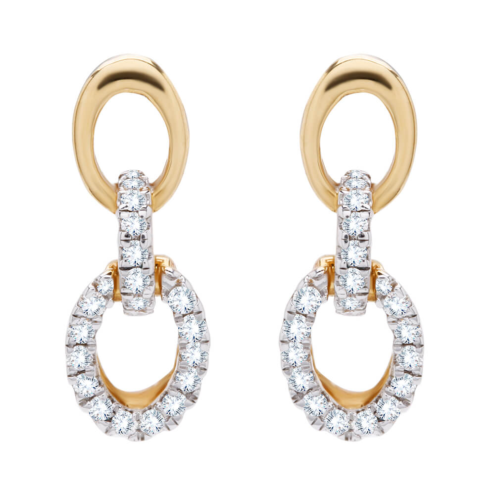 Diamond Earrings with Free Gold Coin