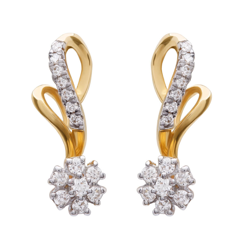 Diamond Earring with Free Gold Coin