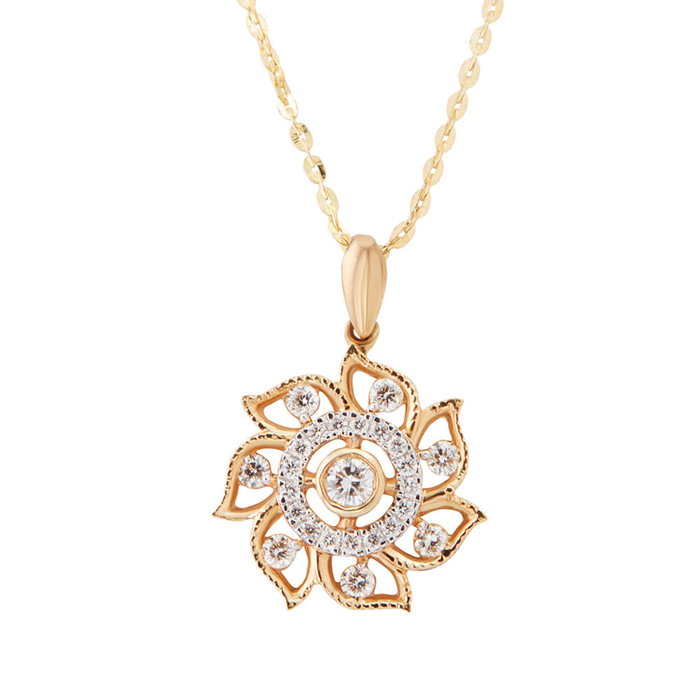 Diamond Pendant with Free Gold Coin