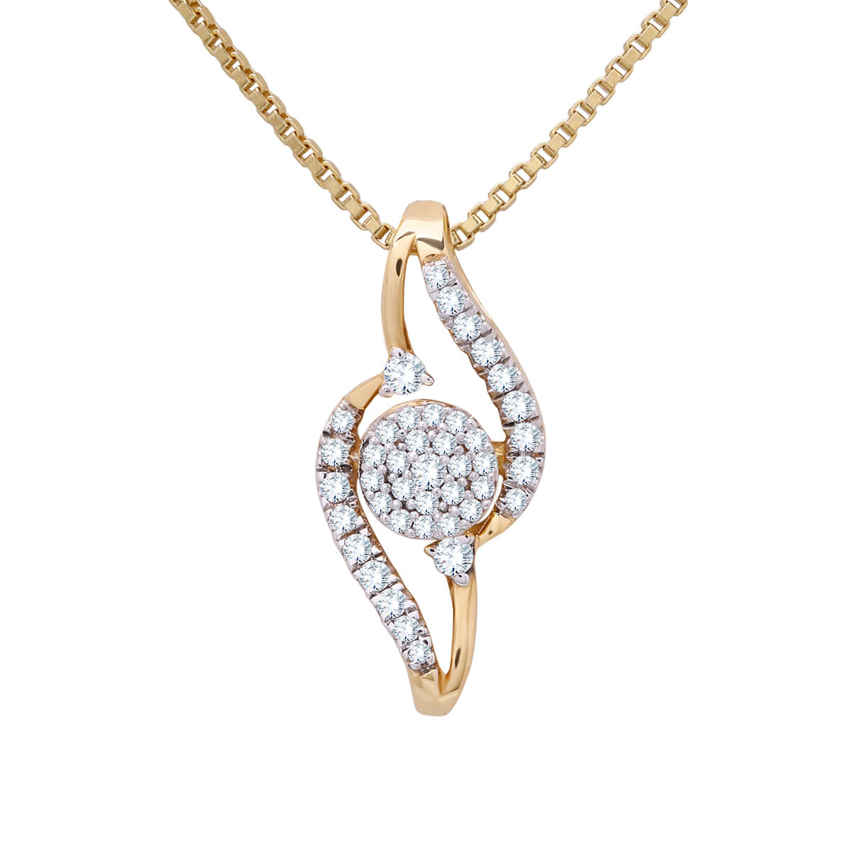 Diamond Pendant with Free Gold Coin