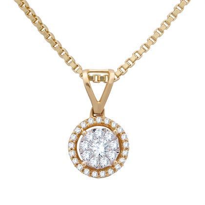 Diamond Pendant with Free Gold Coin