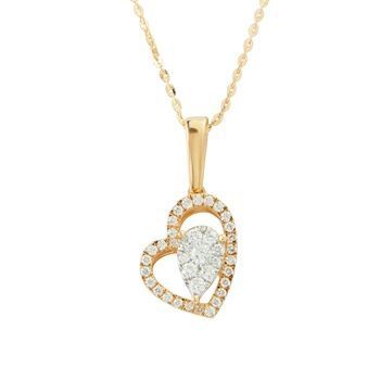 Diamond Pendant with Free Gold Coin