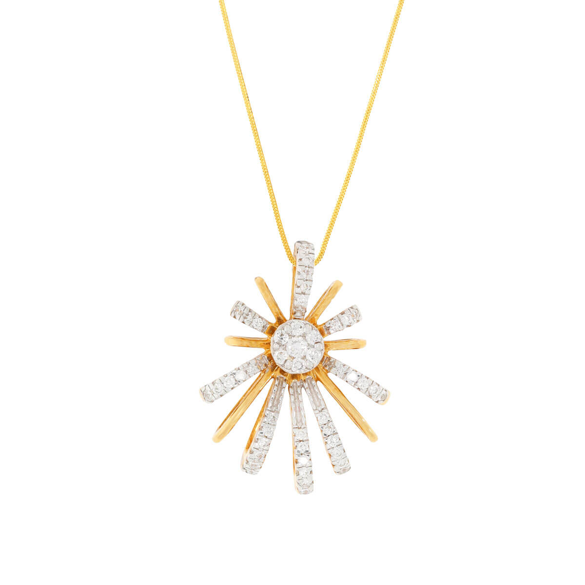 Mayurakshi Diamond Pendant with Free Gold Coin