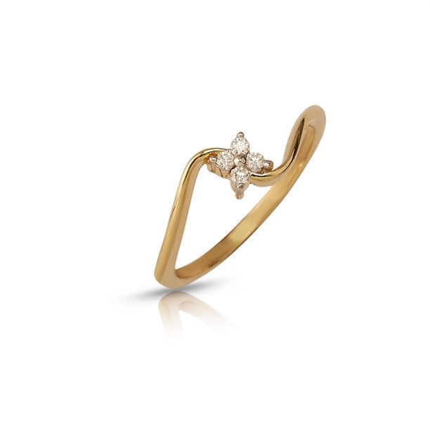 Twisted Diamond Ring with Free Gold Coin