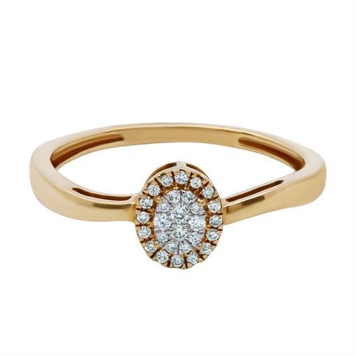 Perfect Cluster Diamond Ring with Free Gold Coin